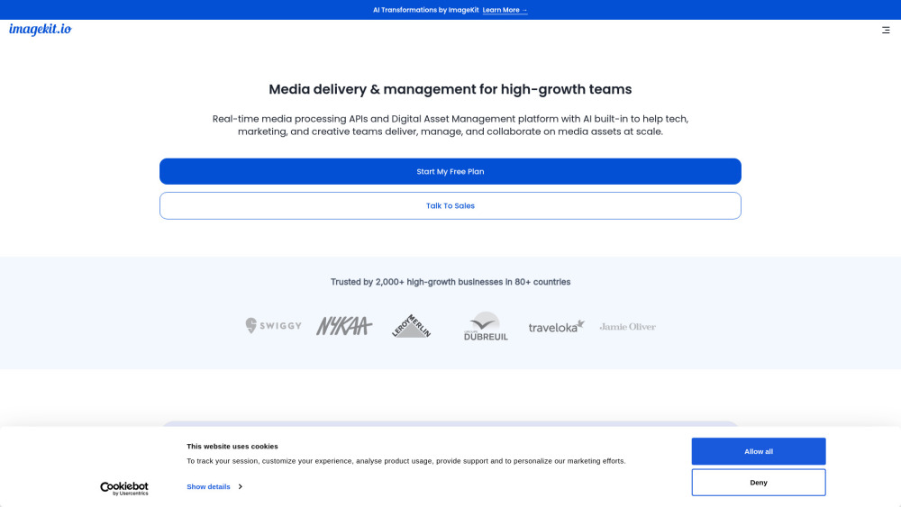 ImageKit.io: AI Tool for Real-Time Media Processing