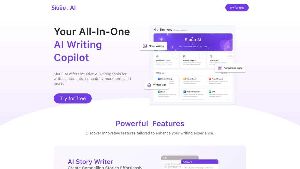 Siuuu AI: AI Tool for Writers, Students & Educators