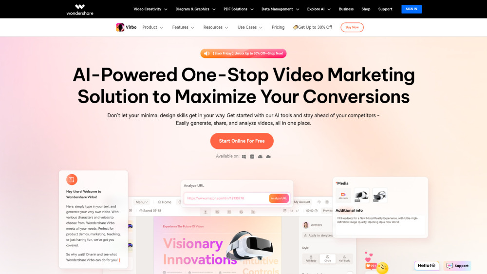 WonderShare Virbo: AI Tool for Pro Avatar Videos