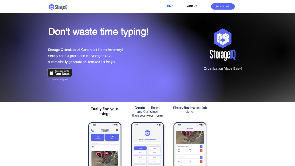 StorageIQ: AI Tool for Home Inventory Management