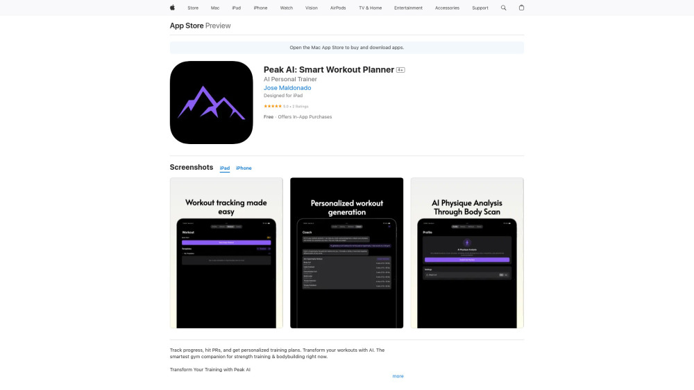 Peak AI: AI Tool for Personalized Fitness Tracking