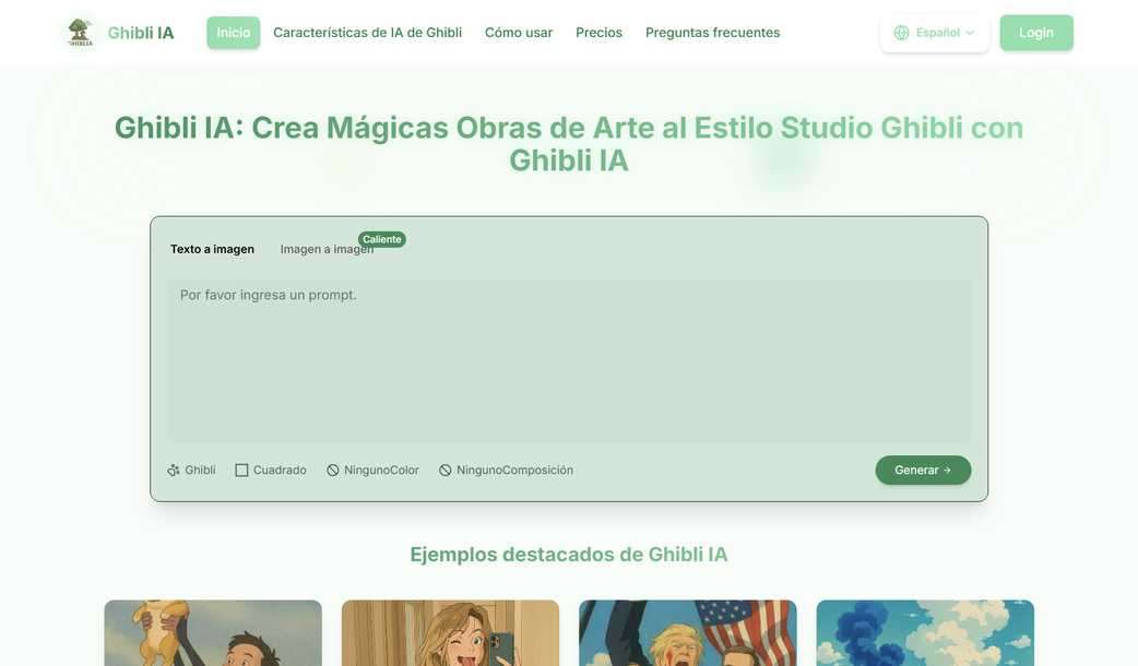 Ghibli IA: ai tool for Studio Ghibli art