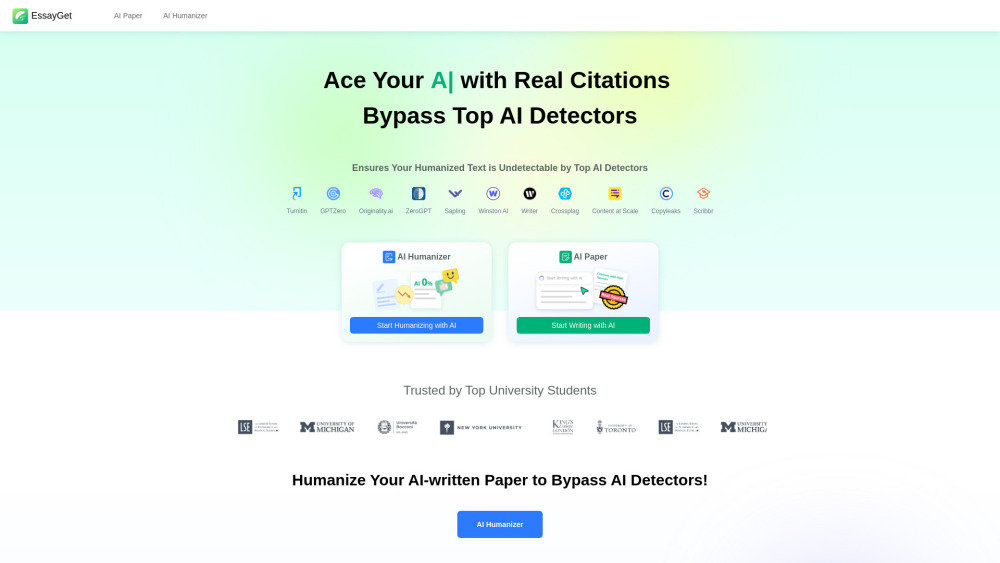 EssayGet: AI Tool for Essay Writing & Content Detection
