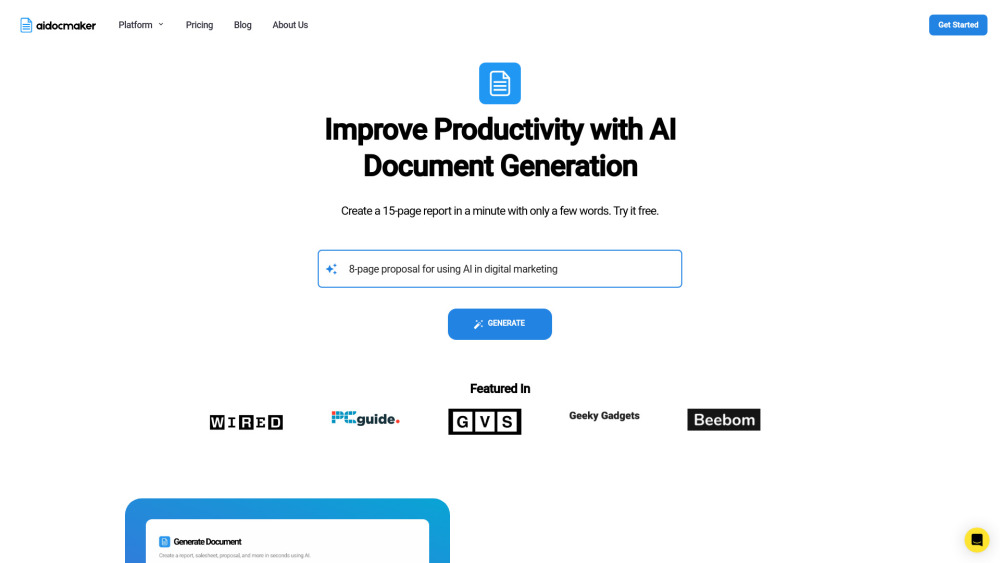 Aidocmaker.com: AI Tool for Seamless Docs