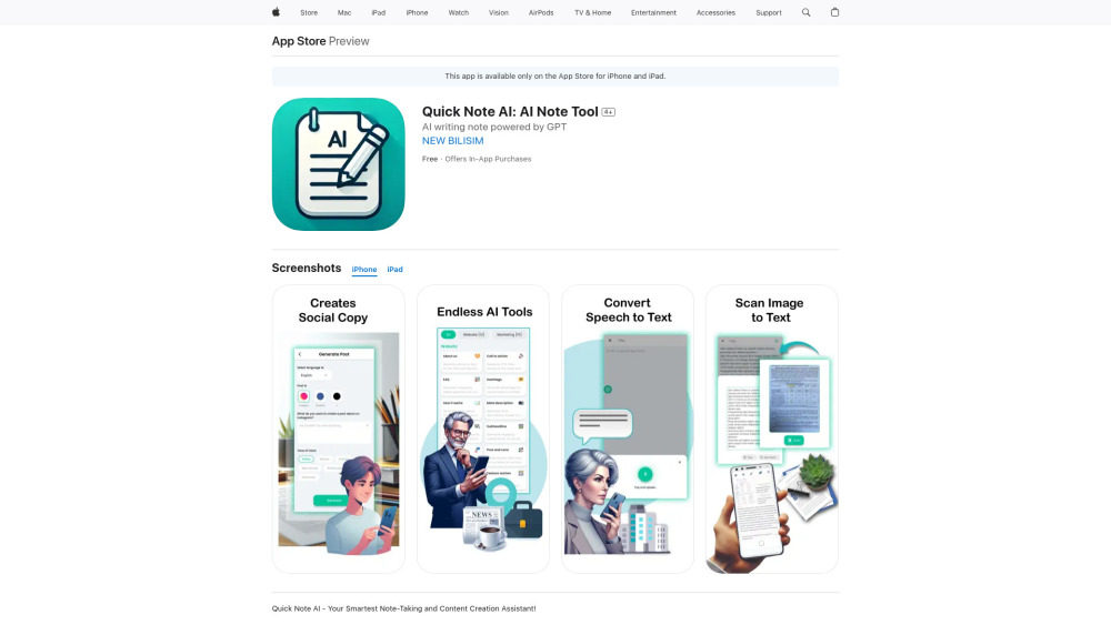 Quick Note AI: AI Tool for Smart Note-Taking
