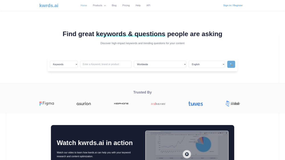 kwrds.ai: AI Tool for Keyword Research & Content Optimization