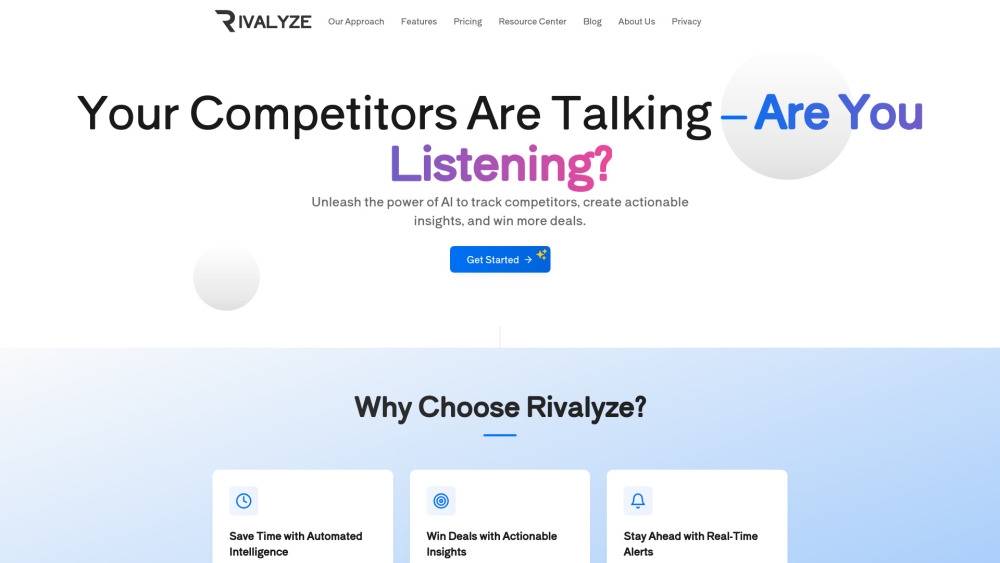 Rivalyze: AI Tool for Real-Time Insights