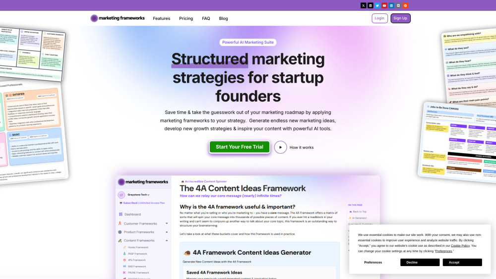 Marketing Frameworks: AI Tool for Crafting Smart Strategies