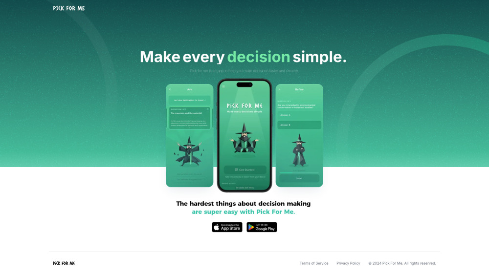 Pick For Me: AI Tool for Effortless Choices