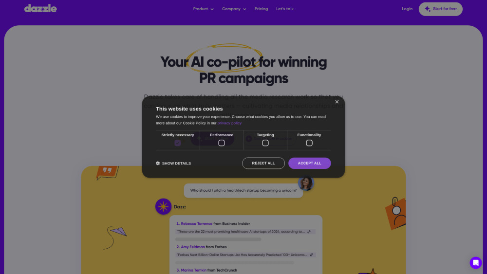 Dazzle: AI Tool for Smarter PR & Media Outreach