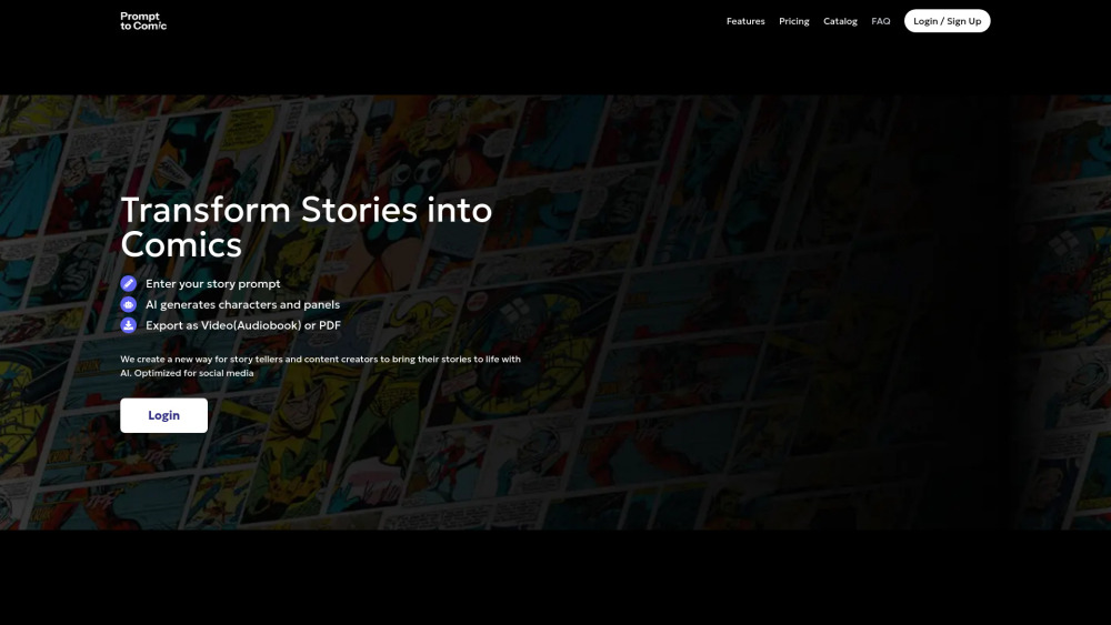PromptToComicAI: AI Tool for Comic Audiobooks & Visuals