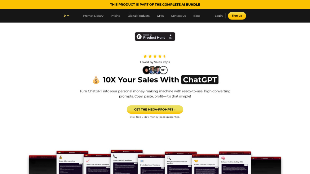 200+ ChatGPT Mega-Prompts for Sales: AI Tool