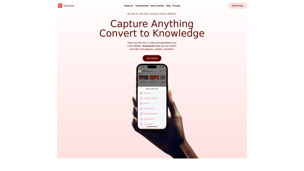 SigmaNote: AI Tool for Editable, Searchable Notes