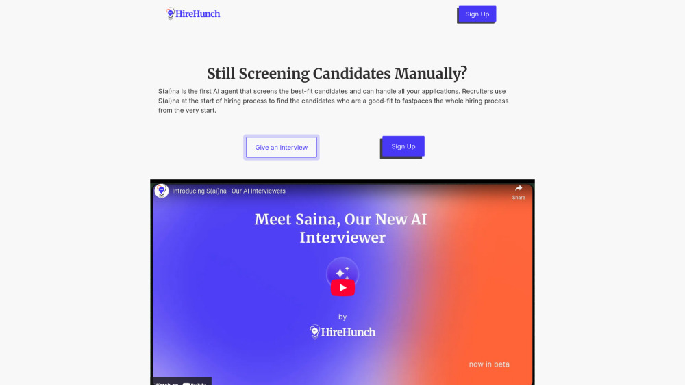 HireHunch: AI Tool for Faster Hiring Screening