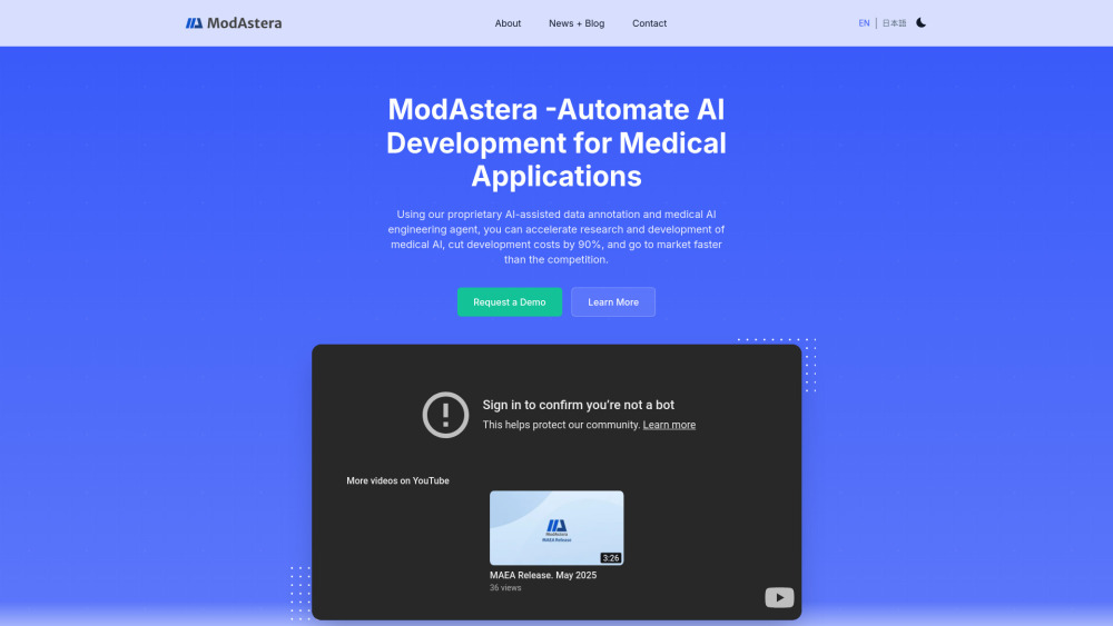 ModAstera: AI Tool for Medical AI Development