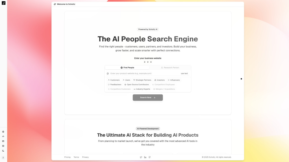Scholtz: AI Tool for Business Growth & Connections
