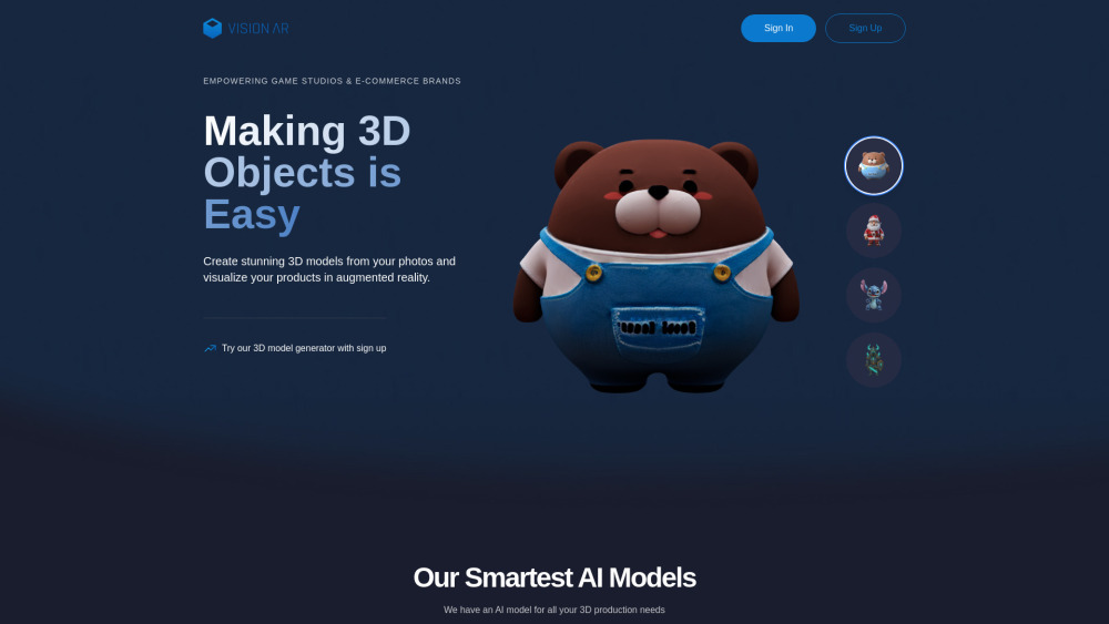 VisionAR: AI Tool for 3D Models – Fast & Precise
