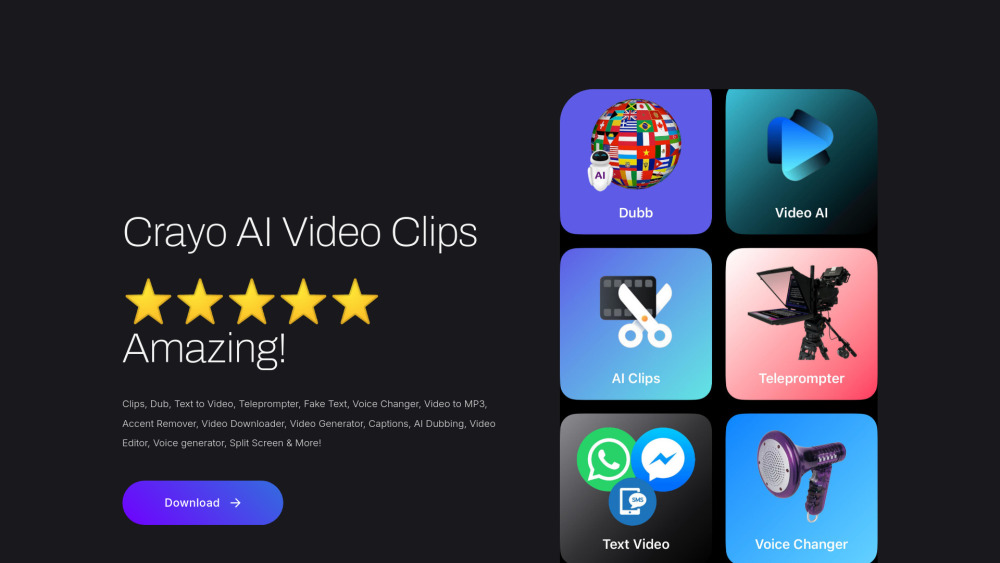 Crayo AI Video Clips Generator: AI Tool for Fast Viral Content