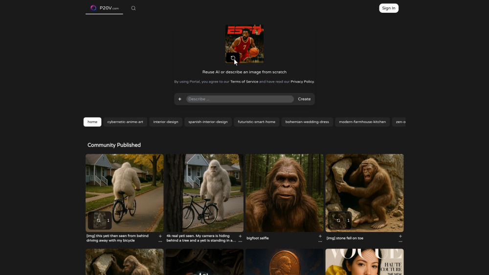 P20V: Free AI Tool for Instant Image/Video Transformation