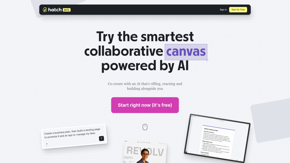 Hatch Canvas: AI Tool for Infinite Collaboration