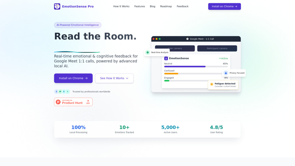 EmotionSense Pro: AI Tool for Real-Time Emotion & Cognitive Analysis