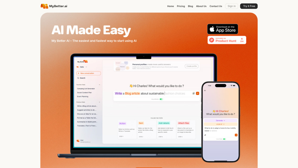 My Better AI: Intuitive AI Tool for Everyone