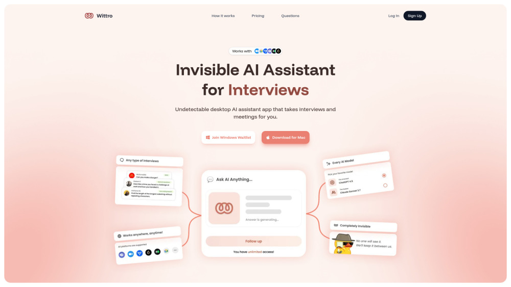 Wittro: Undetectable AI Tool for Interviews
