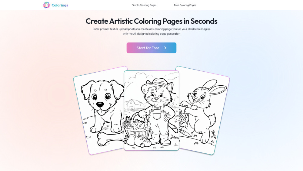Colorings: AI Tool for Printable Coloring Pages