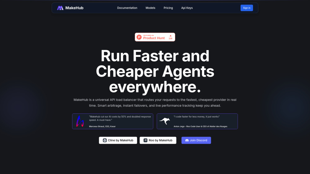MakeHub: AI Tool for Load Balancing & Savings