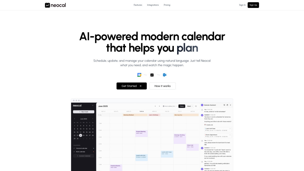 Neocal: AI Tool for Effortless Schedule Management