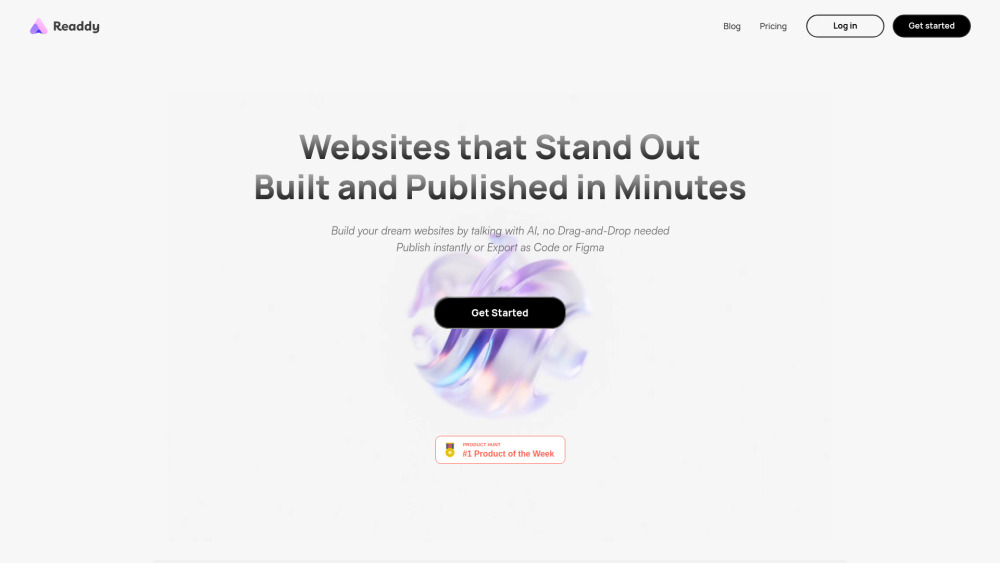 Readdy: AI Tool to Build Sites with Natural Language
