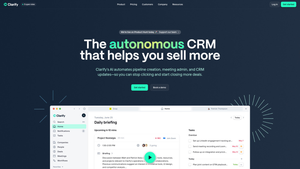 Clarify: AI Tool for Sales & Revenue Teams