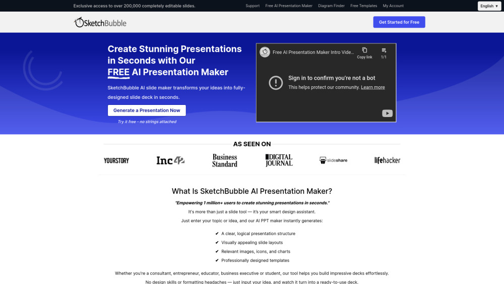 SketchBubble AI Presentation Maker: AI Tool for Fast, Smart Slide Decks