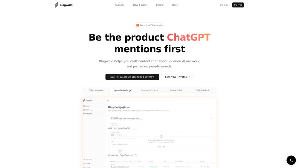 Blogwald: AI Tool for AI-Optimized Content