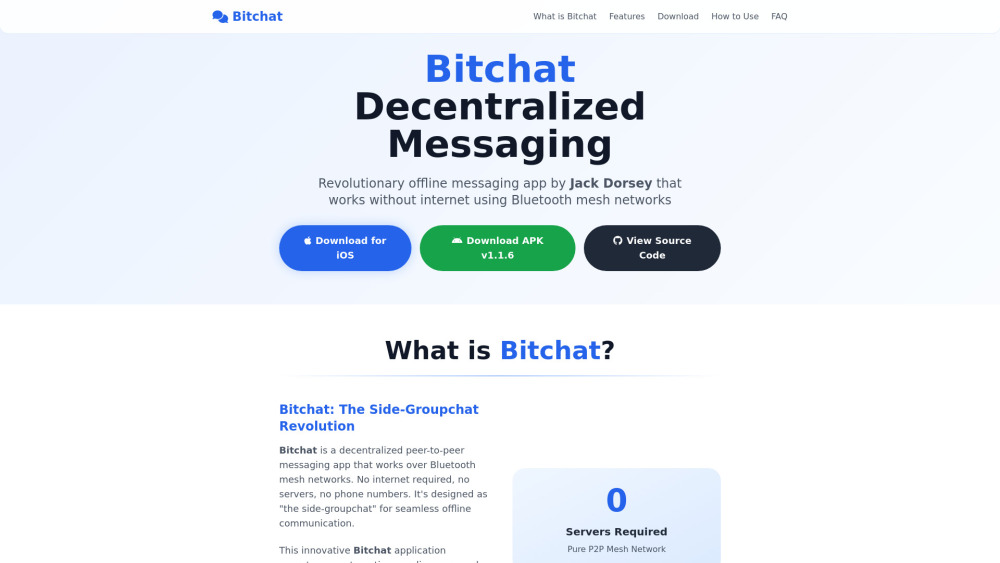 Bitchat: ai tool for offline messaging by Bitchat