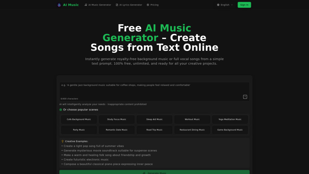 aisongcreator: AI Tool for Music & Songs