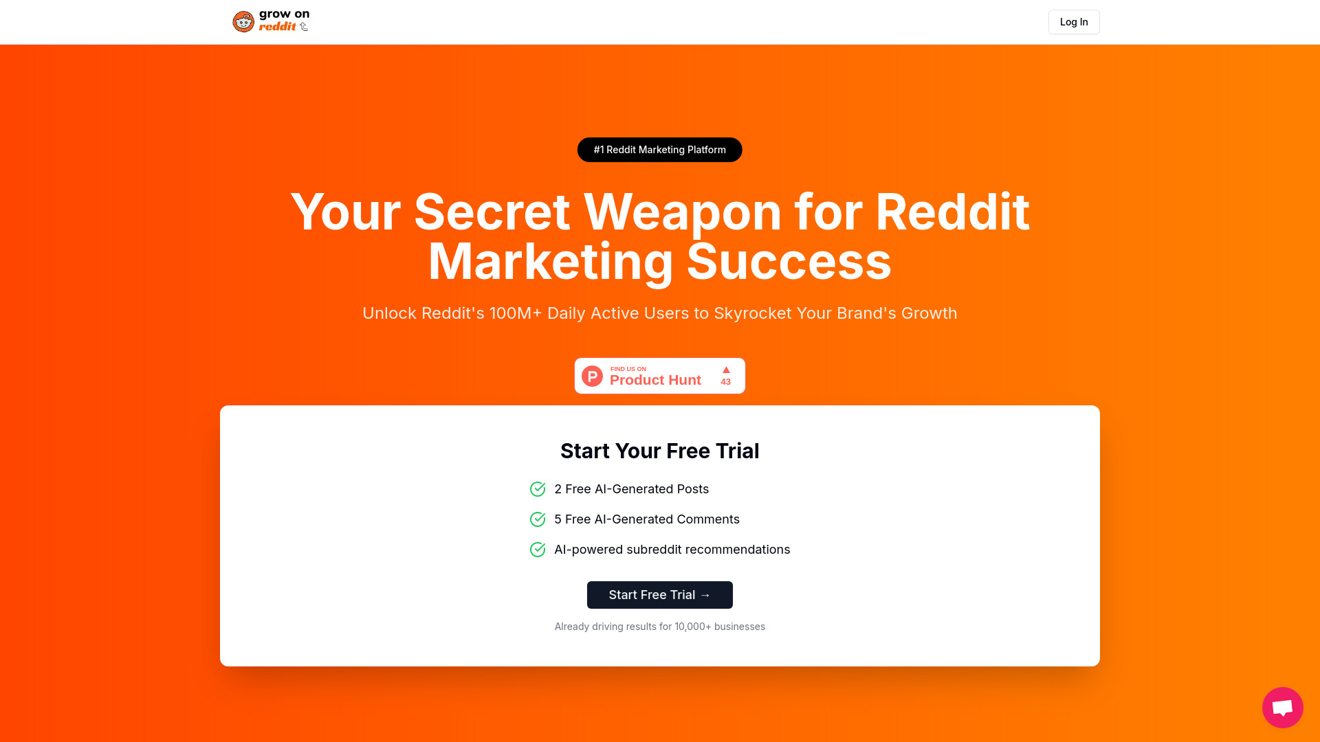 GrowOnReddit: AI Tool for Reddit Marketing