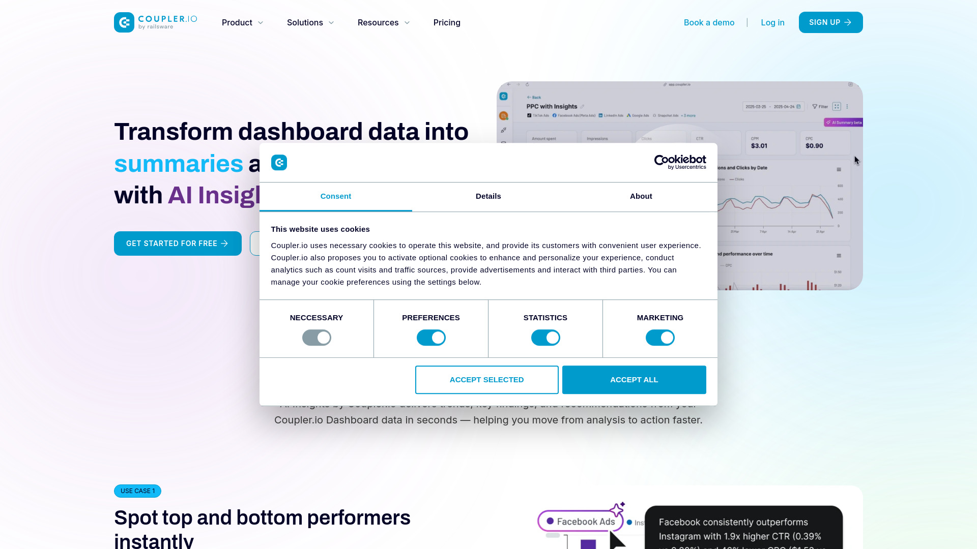 AI Insights by Coupler.io: AI Tool for Data Analytics
