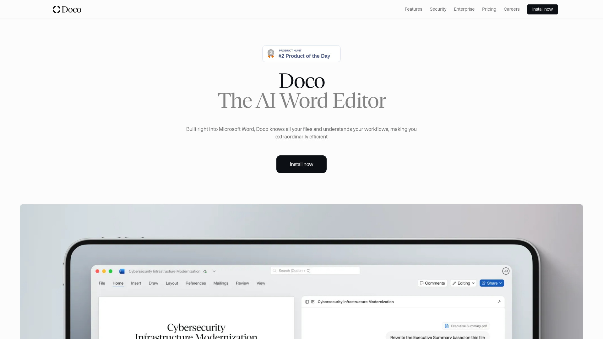 Doco - AI Writing Assistant for Microsoft Word: AI Tool to Transform Word Writing & Editing