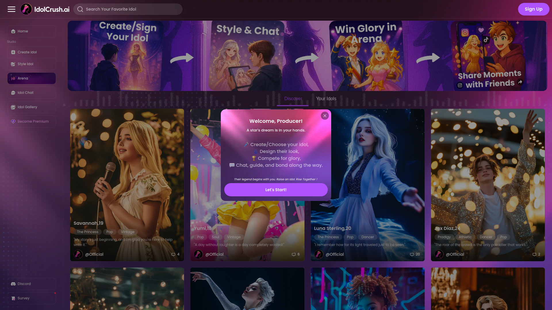 IdolCrush.ai: AI Tool to Create Virtual Idols