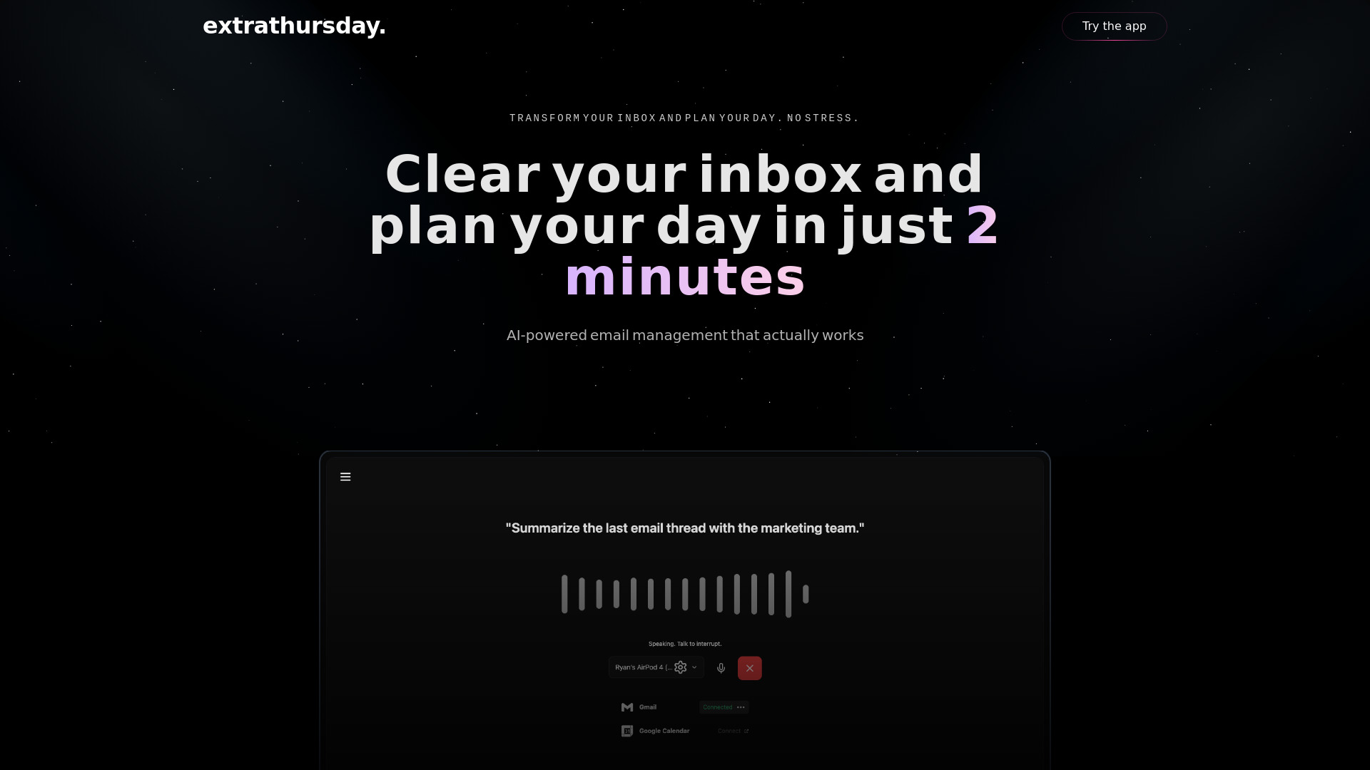 Extra Thursday: AI Tool for Voice Email & Calendar