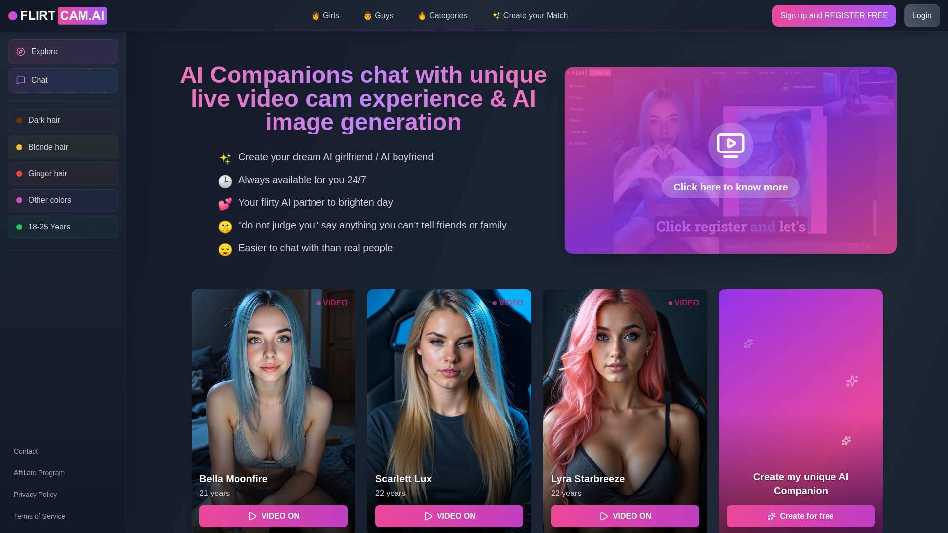 FLIRTcam.ai: Ultimate AI Tool for Video Companionship