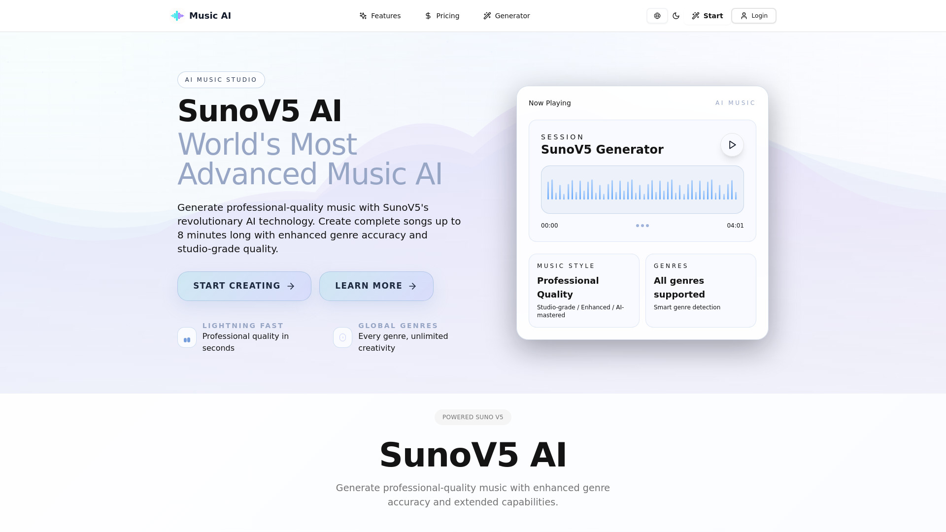 Suno V5: Free AI Music Generator Online ai tool