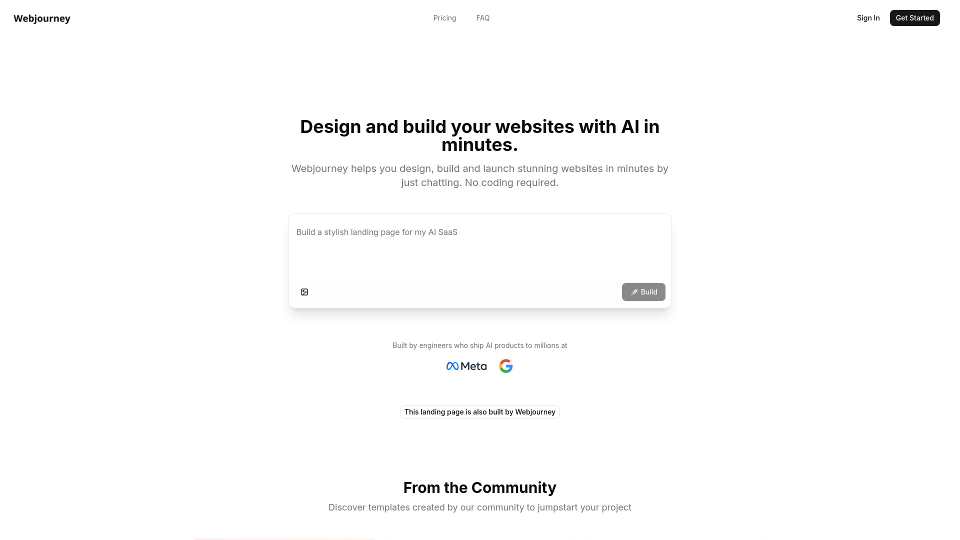 Webjourney - AI Website Builder: ai tool to create sites by chatting