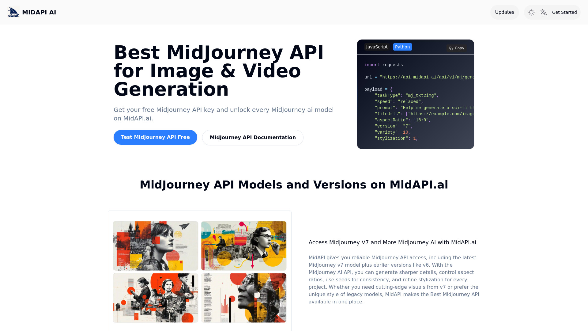 MidJourney API (Unofficial): Free AI Tool