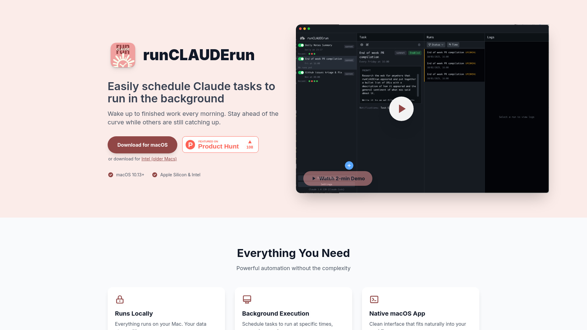 runCLAUDErun: AI Tool for macOS Automation