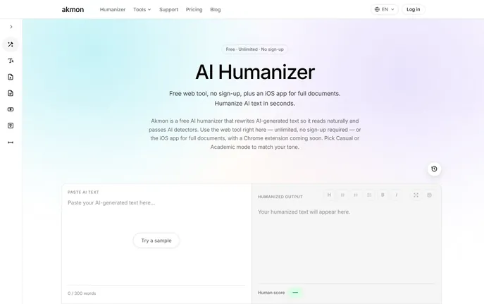 Akmon – AI Humanizer & Study Toolkit - Free AI Text Tool